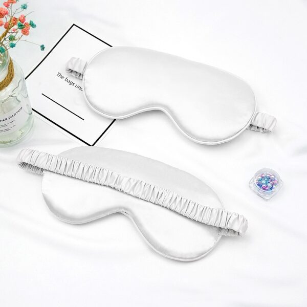 Eye Mask For Sleeping With Elastic Strap Shading Blindfold(white)