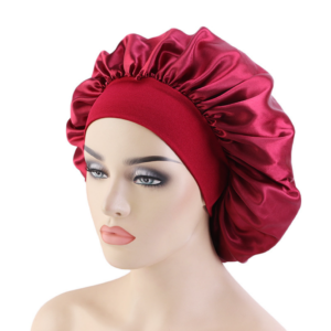 Satin Bonnet With Elastic Wide Band 01