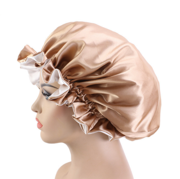 Satin Double Layer Bonnet With Soft Elastic Band 01