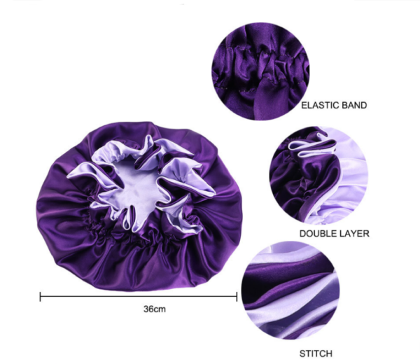 Satin Double Layer Bonnet With Soft Elastic Band(size)