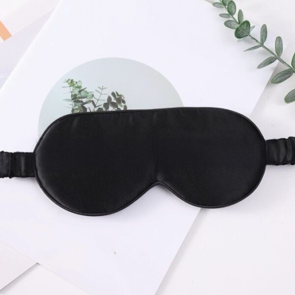 100% Natural Silk Sleep Mask With Elastic Band(black)