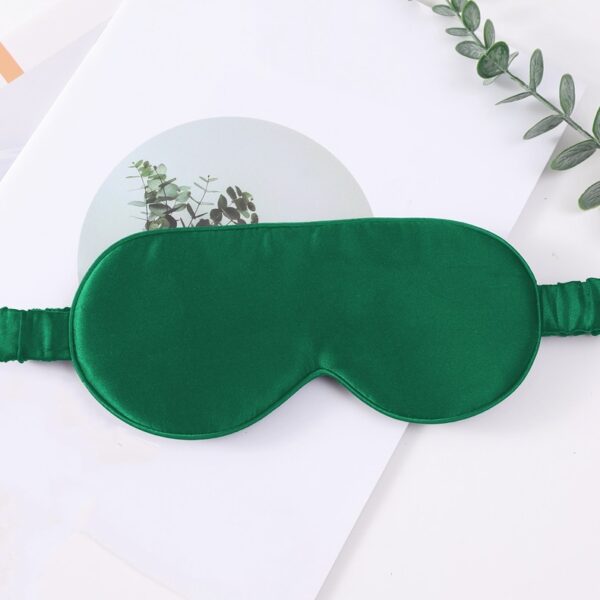 100% Natural Silk Sleep Mask With Elastic Band(dark Green)