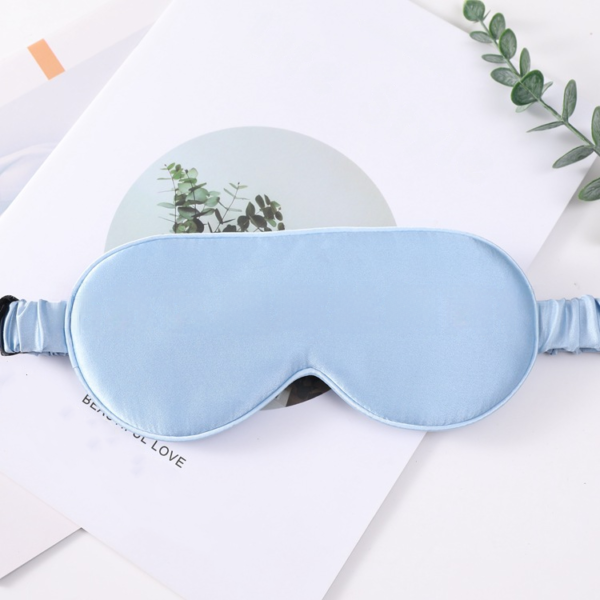 100% Natural Silk Sleep Mask With Elastic Band(lake Blue)