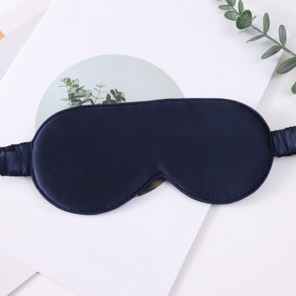 100% Natural Silk Sleep Mask With Elastic Band(navy Blue)