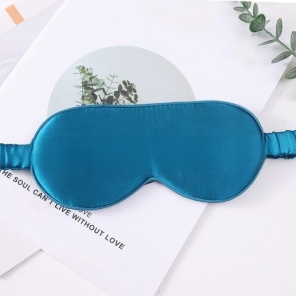 100% Natural Silk Sleep Mask With Elastic Band(peacock Blue)