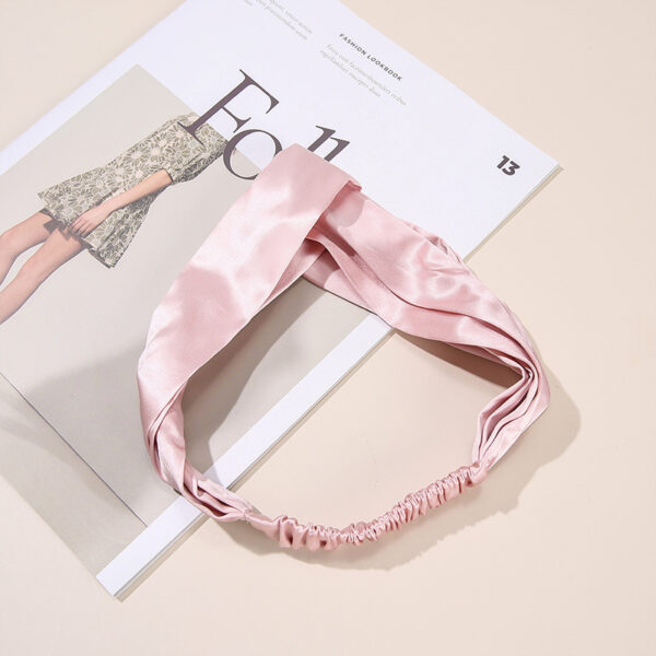 Headband Elastic Mulberry Silk Hair Band For Washing Face(pink)