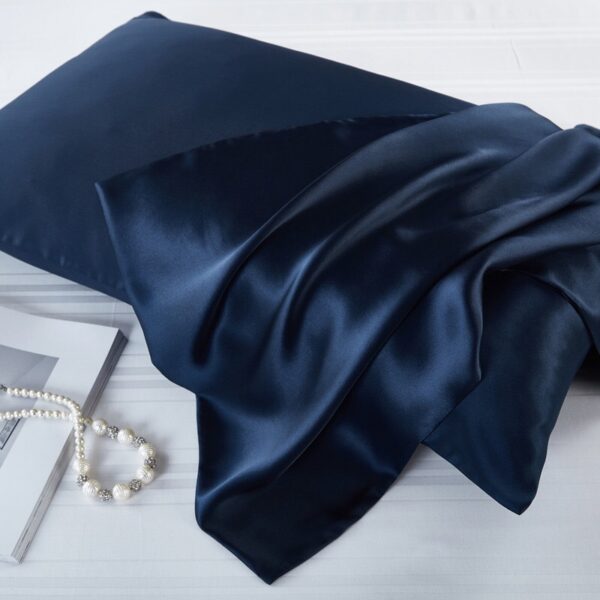 Mulberry Silk Pillowcase For Hair And Skin 1pc(navy Blue)