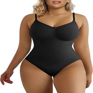 Shapewear Bodysuit Tummy Control Seamless Sculpting(black)