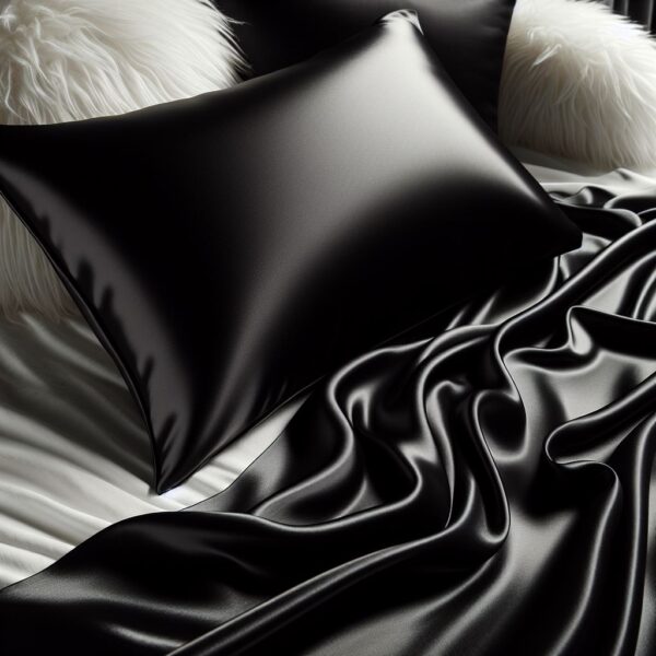 Silk 100% Mulberry Silk Pillowcase 1pc 30 Momme(black)