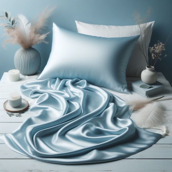 Silk 100% Mulberry Silk Pillowcase 1pc 30 Momme(l Blue)