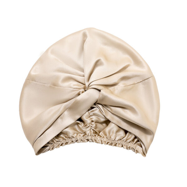 Silk Bonnet For Sleeping With Elastic Band（22 Momme）(champagne)