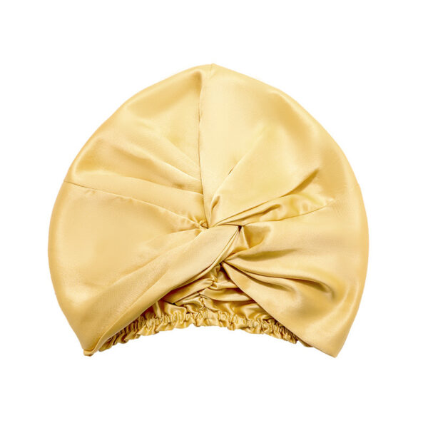 Silk Bonnet For Sleeping With Elastic Band（22 Momme）(gold)