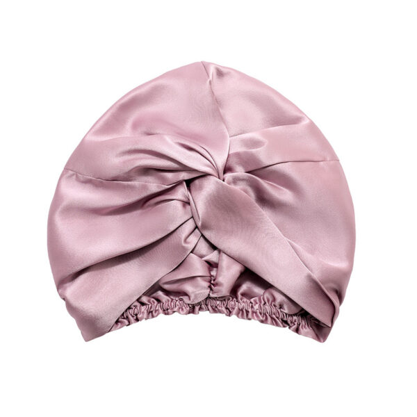 Silk Bonnet For Sleeping With Elastic Band（22 Momme）(l Purple)