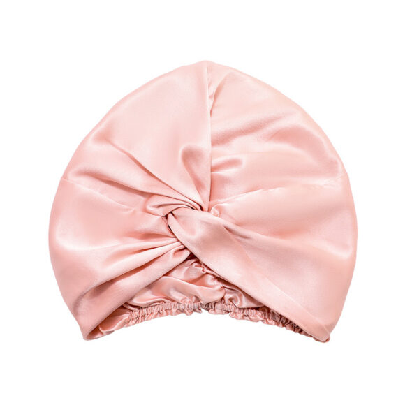 Silk Bonnet For Sleeping With Elastic Band（22 Momme）(pink)