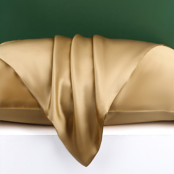 Silk Pillowcase 22 Momme, Grade 6a Mulberry Silk 1pc(gold)