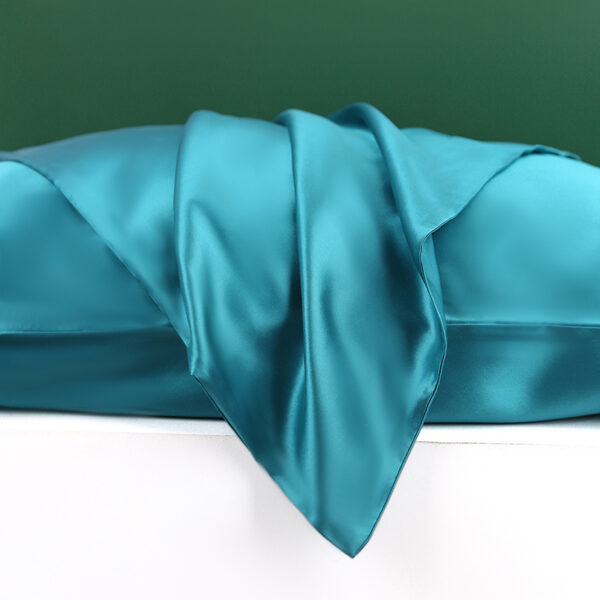 Silk Pillowcase 22 Momme, Grade 6a Mulberry Silk 1pc(peacock Blue)